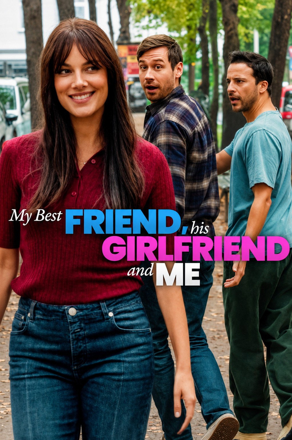 My Best Friend, His Girlfriend and Me Hindi Dubbed Movie Poster (2026)